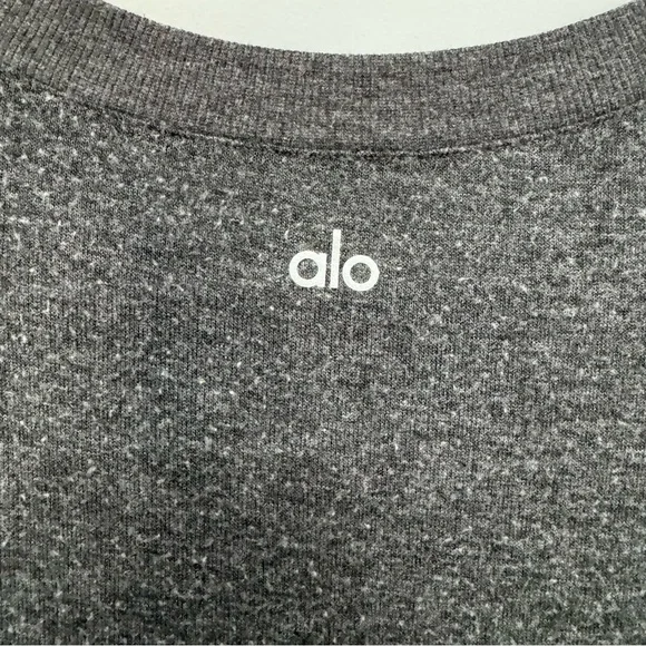 Alo Dark Gray Long Sleeve Top - Picture 6 of 6